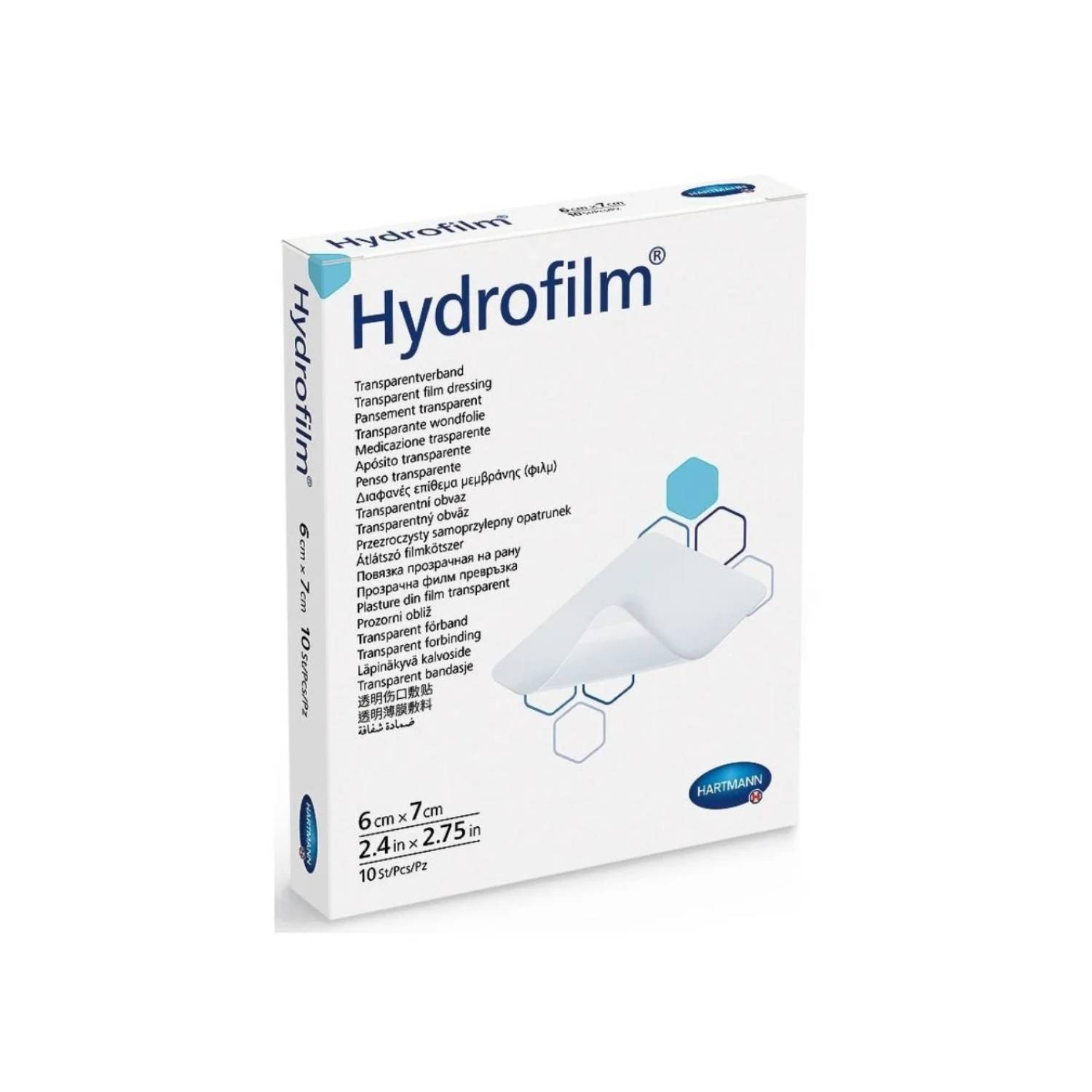 Hydrofilm - opatrunek specjalistyczny samoprzylepny 6 cm x 7 cm, 10 sztuk