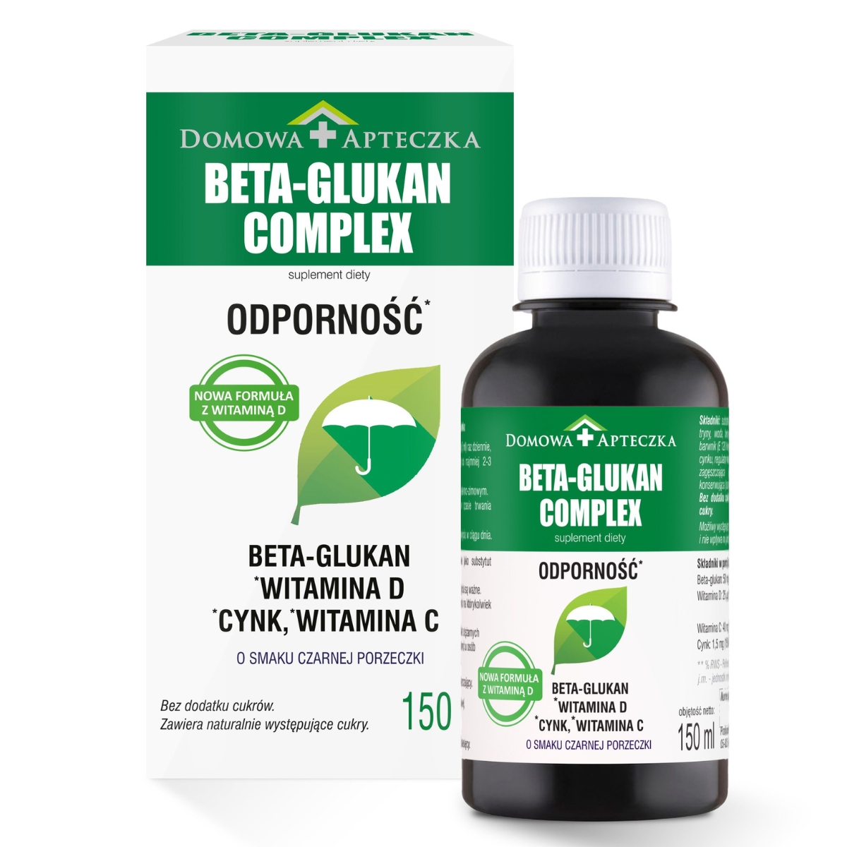 Domowa apteczka beta-glukan complex, czarna porzeczka, 150 ml