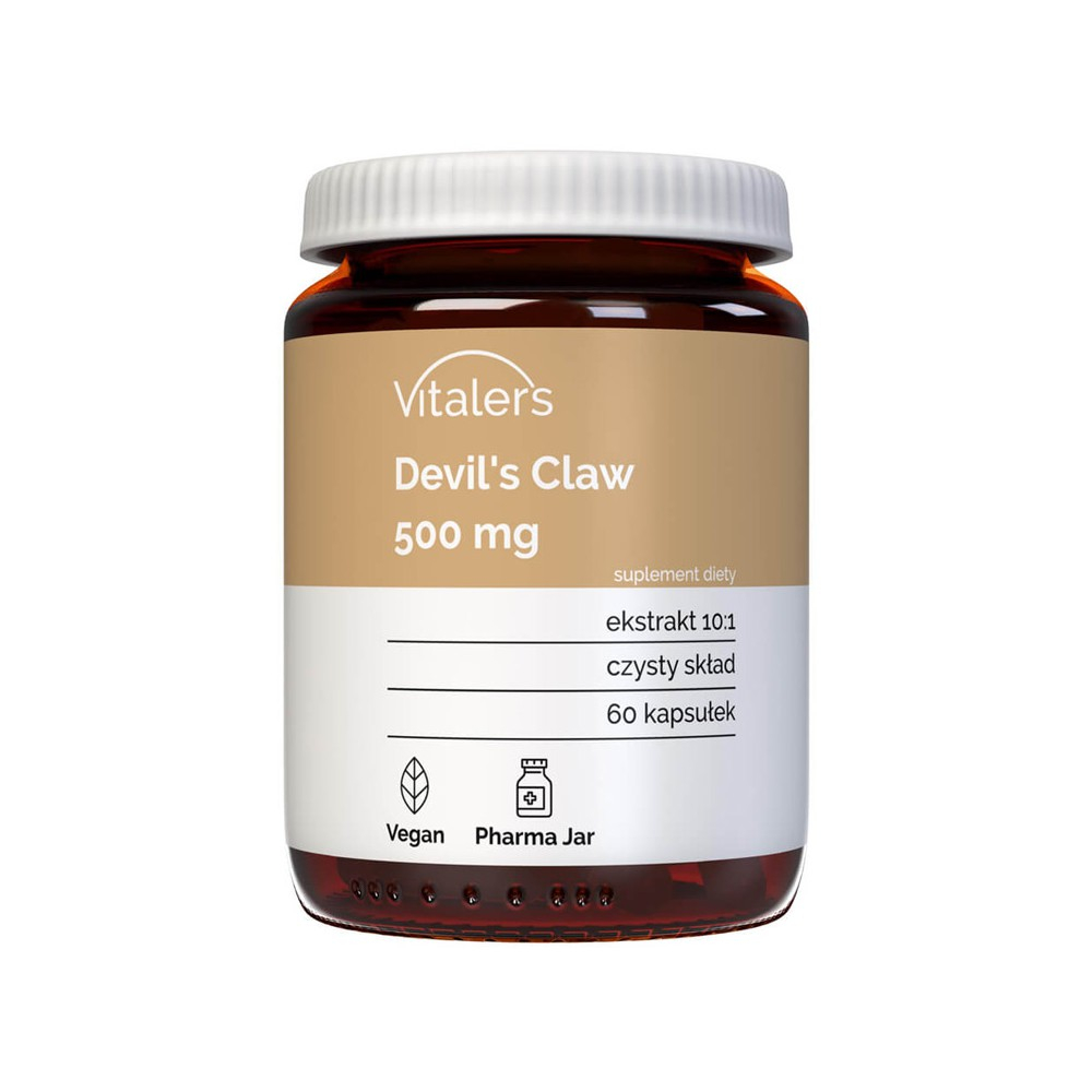 Vitaler's devil's claw 500 mg, 60 kapsułek (data ważności: 17.06.2026)