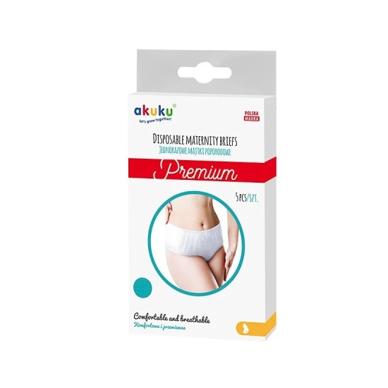 Akuku - majtki jednorazowe, poporodowe rozmiar xl , 5 sztuk (a0552)