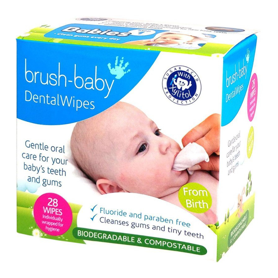 Brush-baby - dental wipes, chusteczki higieniczne, 28 sztuk