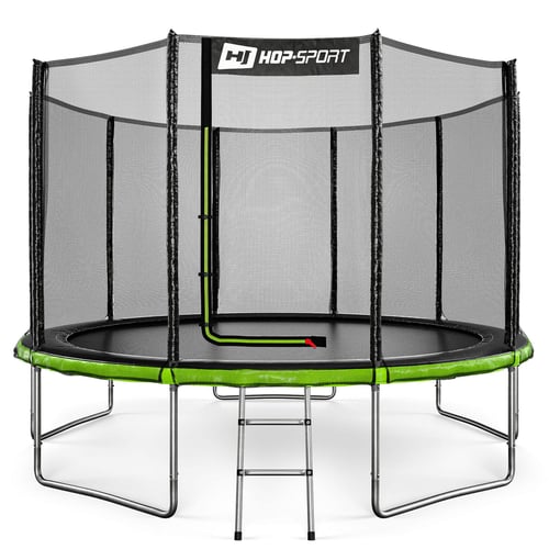 Trampoline de jardin 12FT - 366 cm - Filet extérieur Noir/Vert