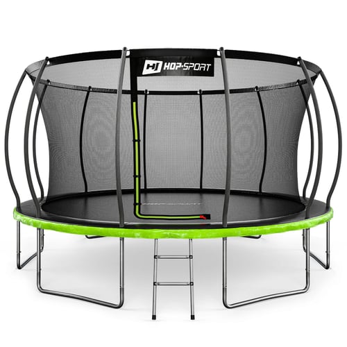 Trampoline de jardin rond 14FT - 427 cm - Filet intérieur Noir/Vert