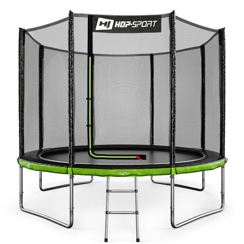 Trampoline de jardin 10FT - 305 cm - Filet extérieur Noir/Vert