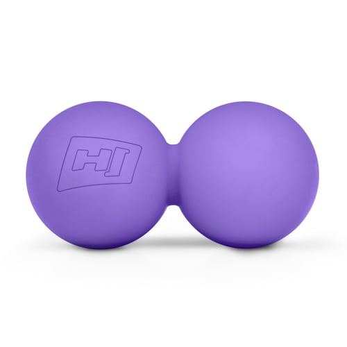 Duo-Massageball aus Silikon 63 mm lila