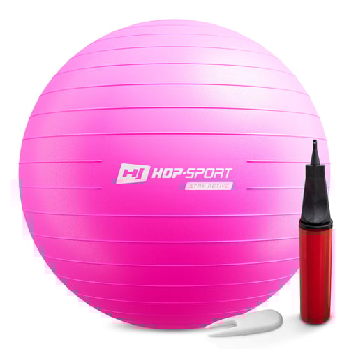 Gymnastikball 70cm mit Luftpumpe - rosa