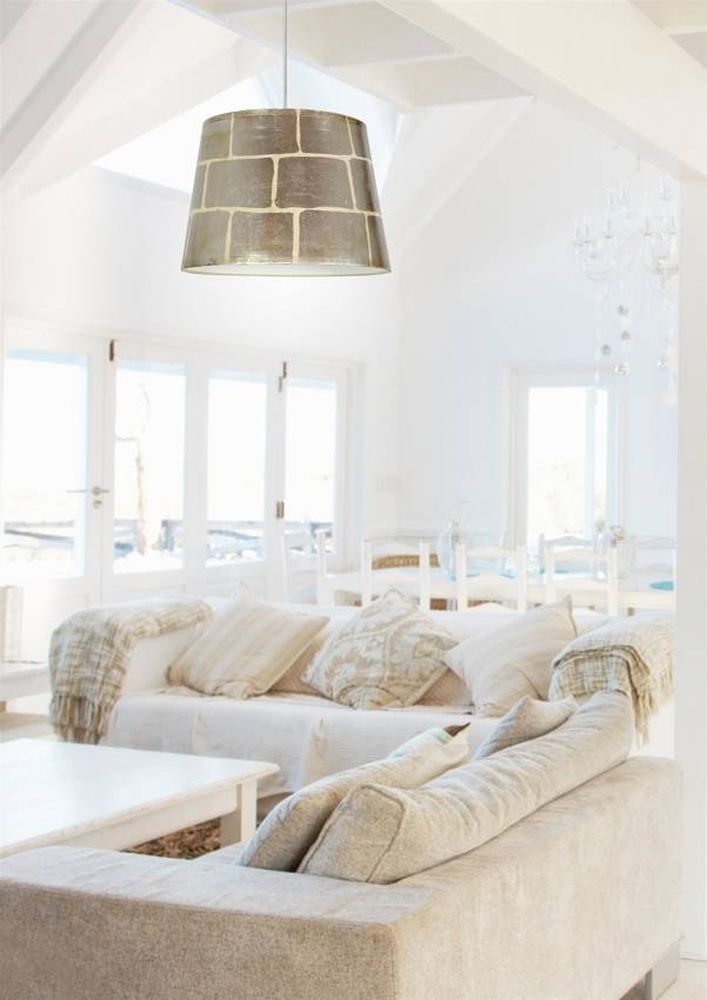 Candellux Americano lampa wisząca 1x60W beżowa/srebrna 31-32331