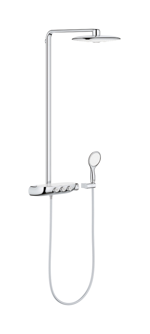 Grohe Rainshower System SmartControl Duo 360 zestaw prysznicowy ścienny termostatyczny z deszczownicą chrom/biały 26250LS0
