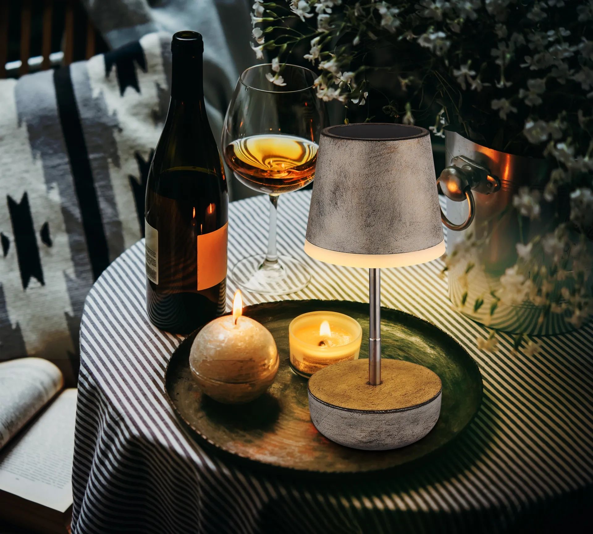 Globo Lighting Solar lampa solarna stołowa 1x0,06 W piaskowy 36638SA