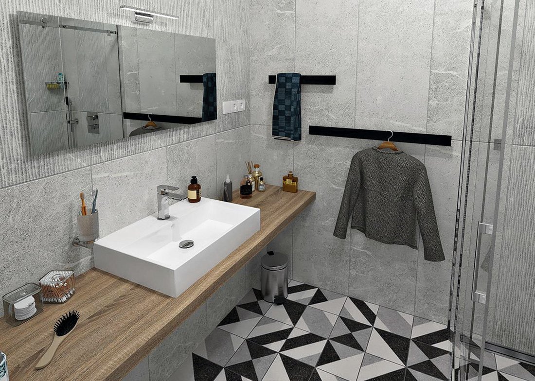 Sapho Patron drążek na ręcznik 80 cm czarny mat PX079