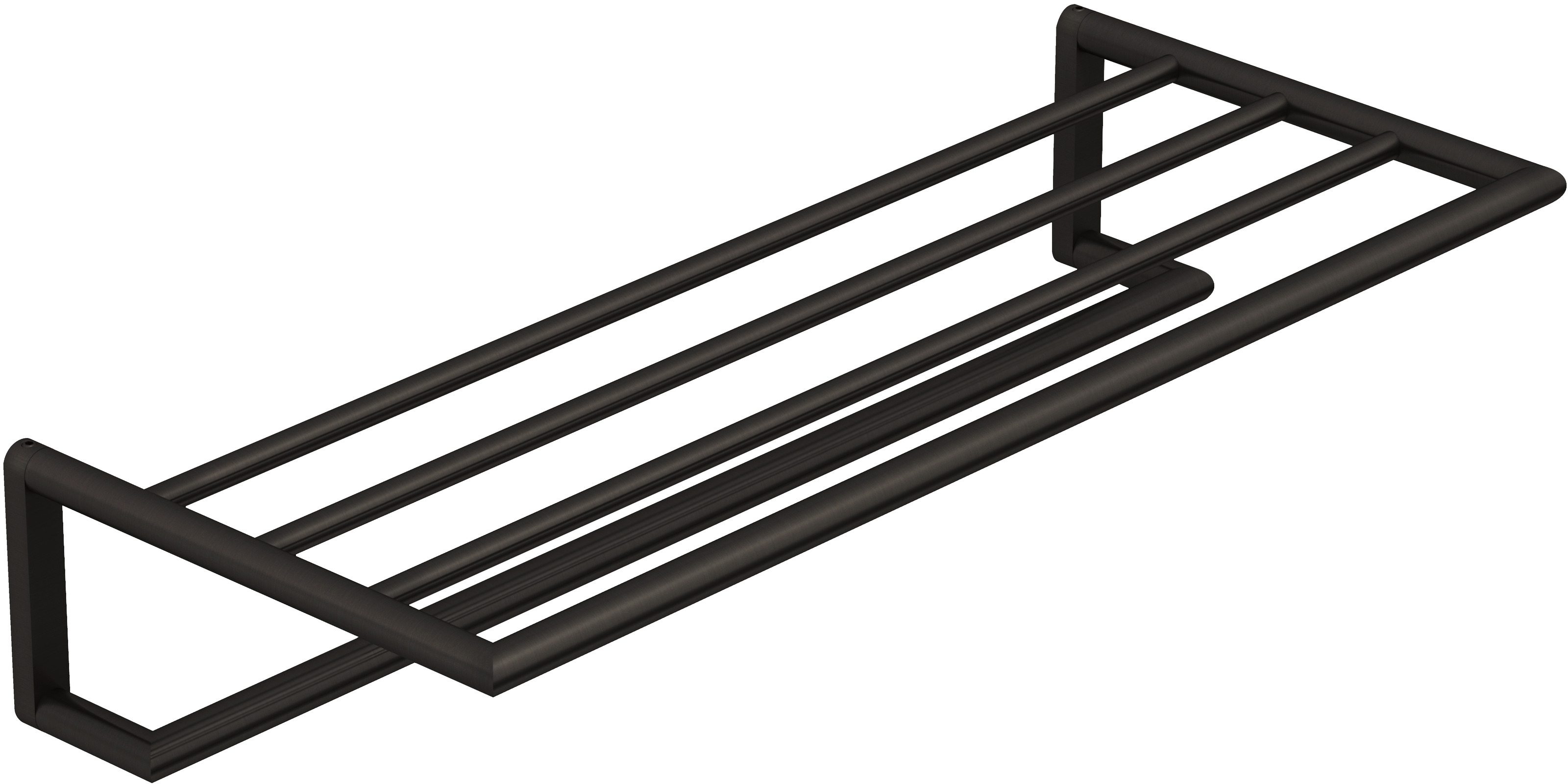 Kludi Vela R wieszak na ręcznik z półką 60 cm czarny szczotkowany 58989N2