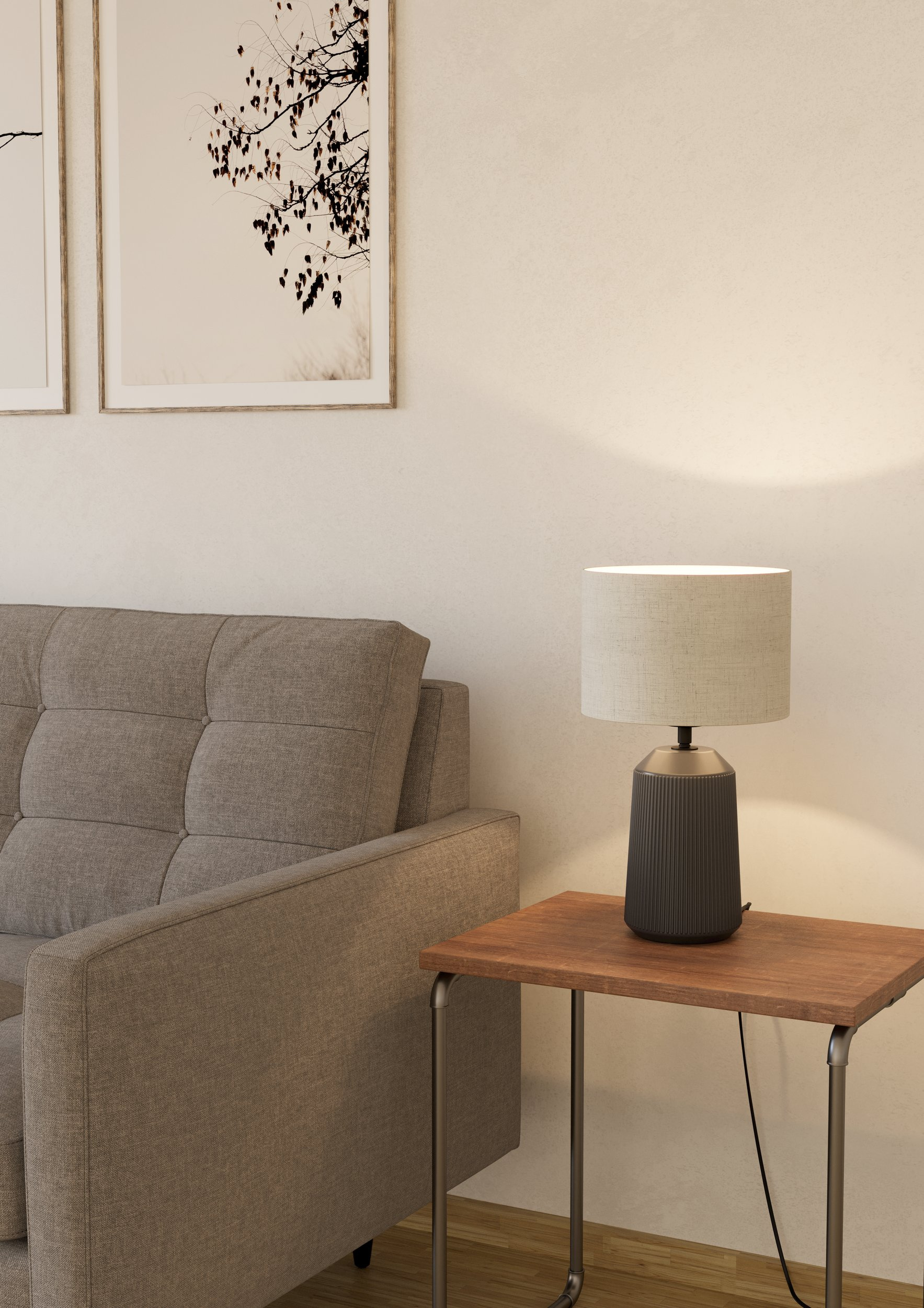 Eglo Capalbio lampa stołowa 1x40 W szara 900824