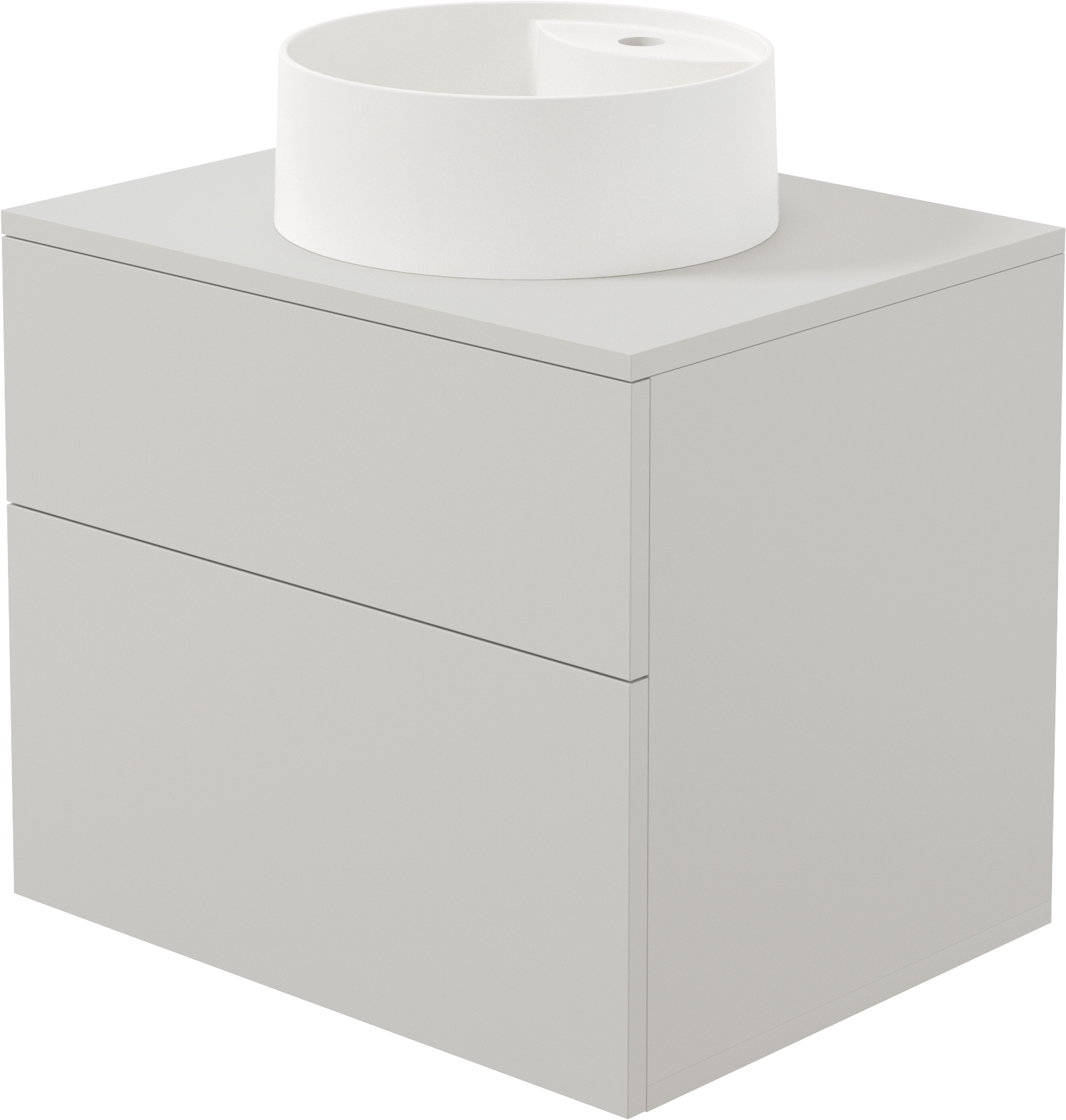 Deante Prizma umywalka z szafką i blatem 60 cm alabaster/kaszmir SDKB6SAU4B