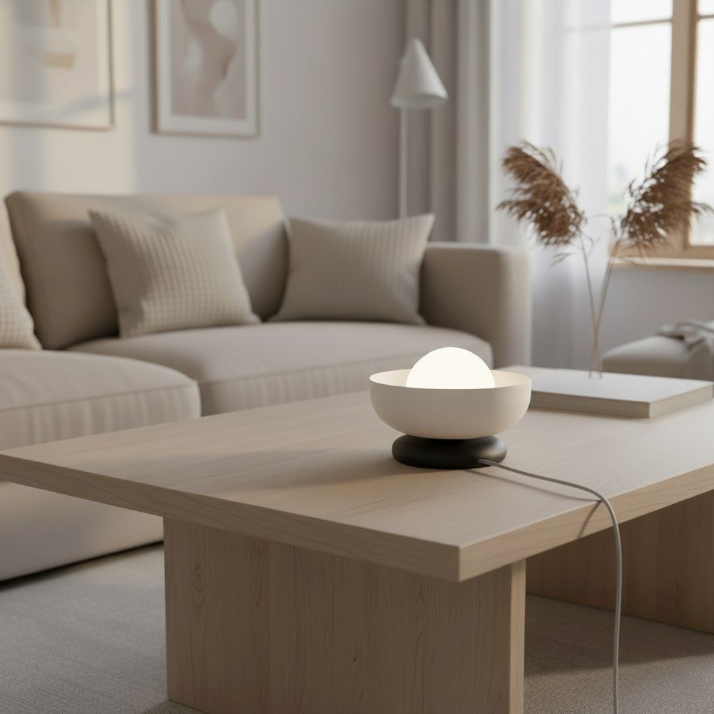 Emibig Ozzy lampa stołowa 1x8 W czarna/szara 1518/LN1