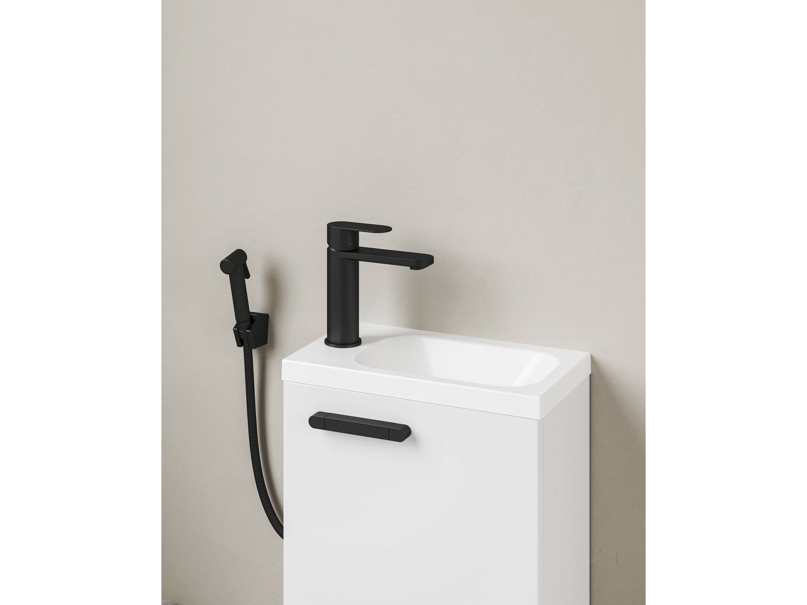 Ravak Chrome korpus szafki SD 400 biały uchwyt czarny X000001750