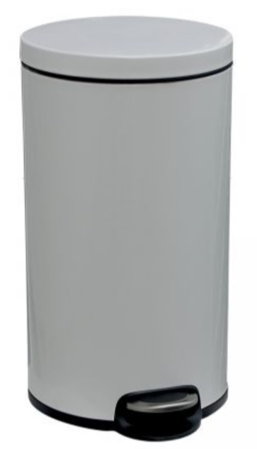 Merida Silent Serene kosz na śmieci 30 l pedałowy metalowy biały KIB416 - Wysyłka w 24h