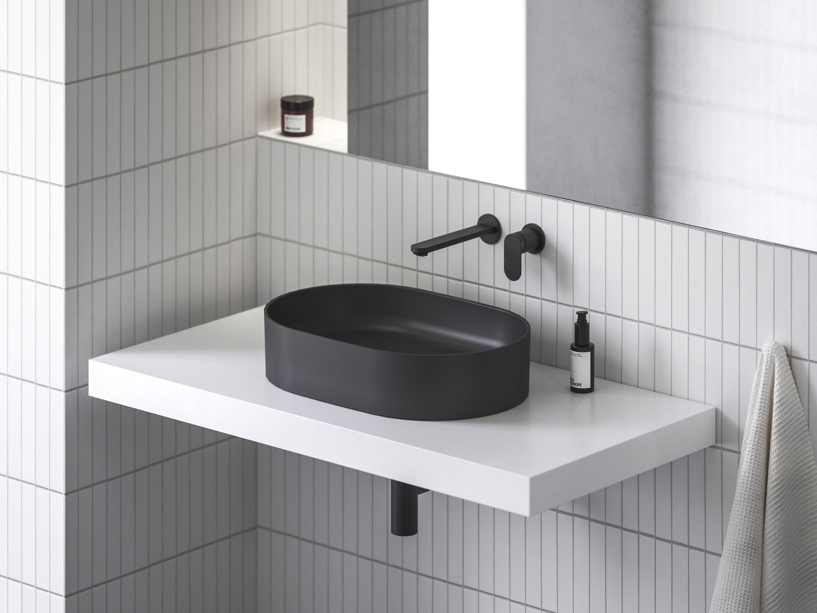 Ravak Chrome II bateria umywalkowa podtynkowa CR II 019.20BL.O1 czarna X070592