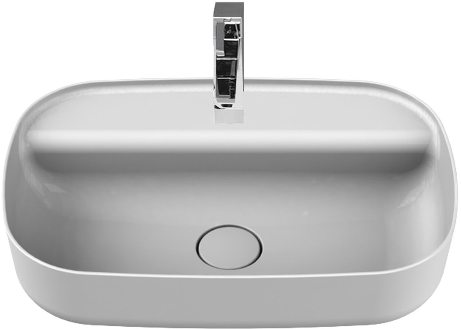 CeraStyle Aqua umywalka 60x40 cm nablatowa biała 077100-U