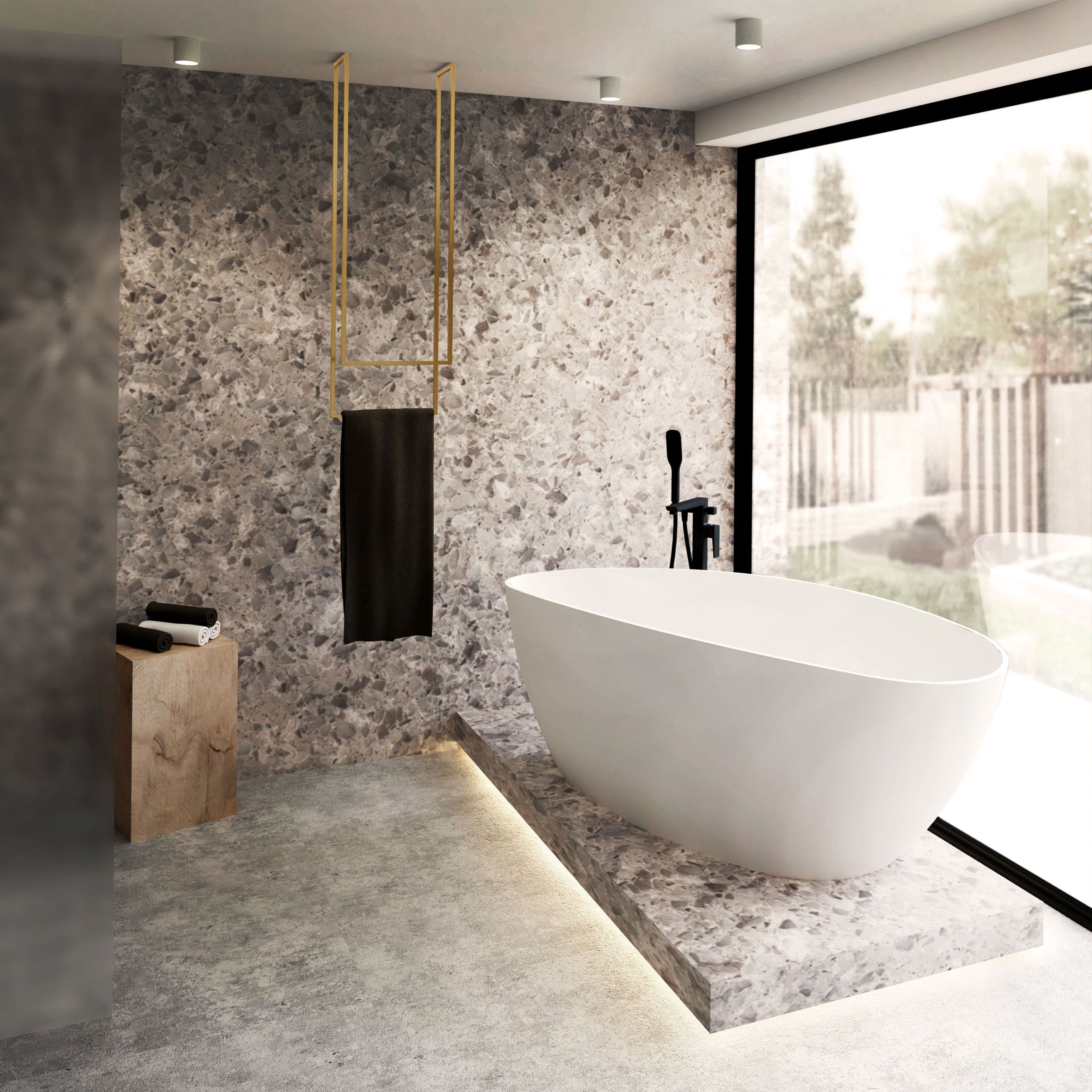 Baltica Design Widar IV Gold wieszak na ręczniki wiszący złoty