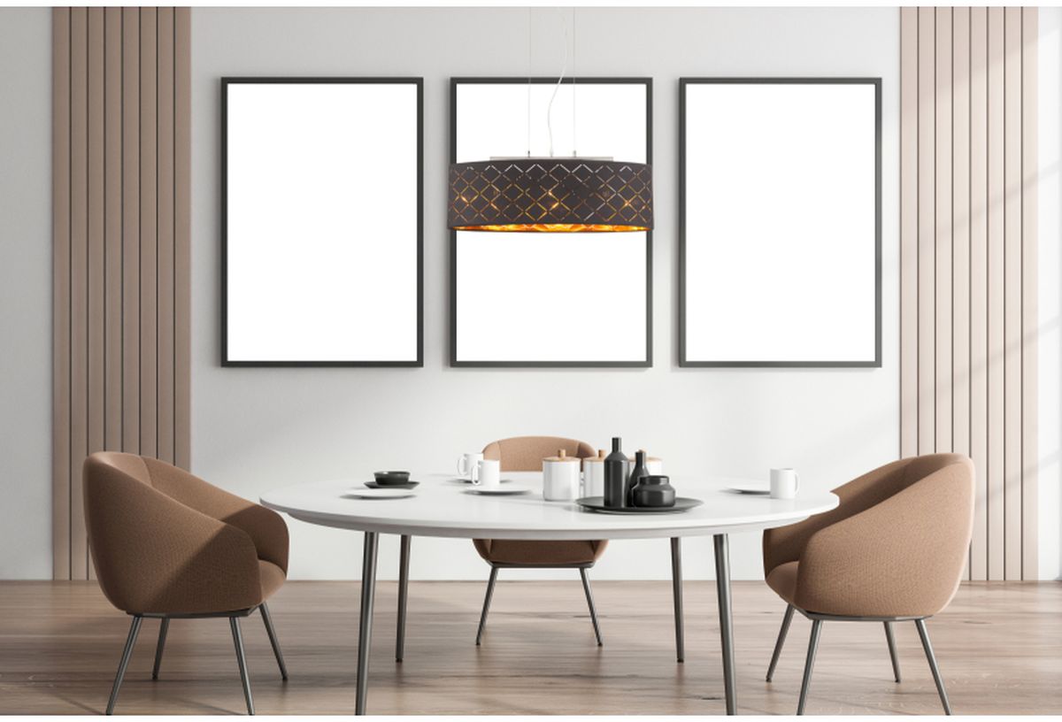 Globo Lighting Clarke lampa wisząca 3x60W czarna/złota 15229H2