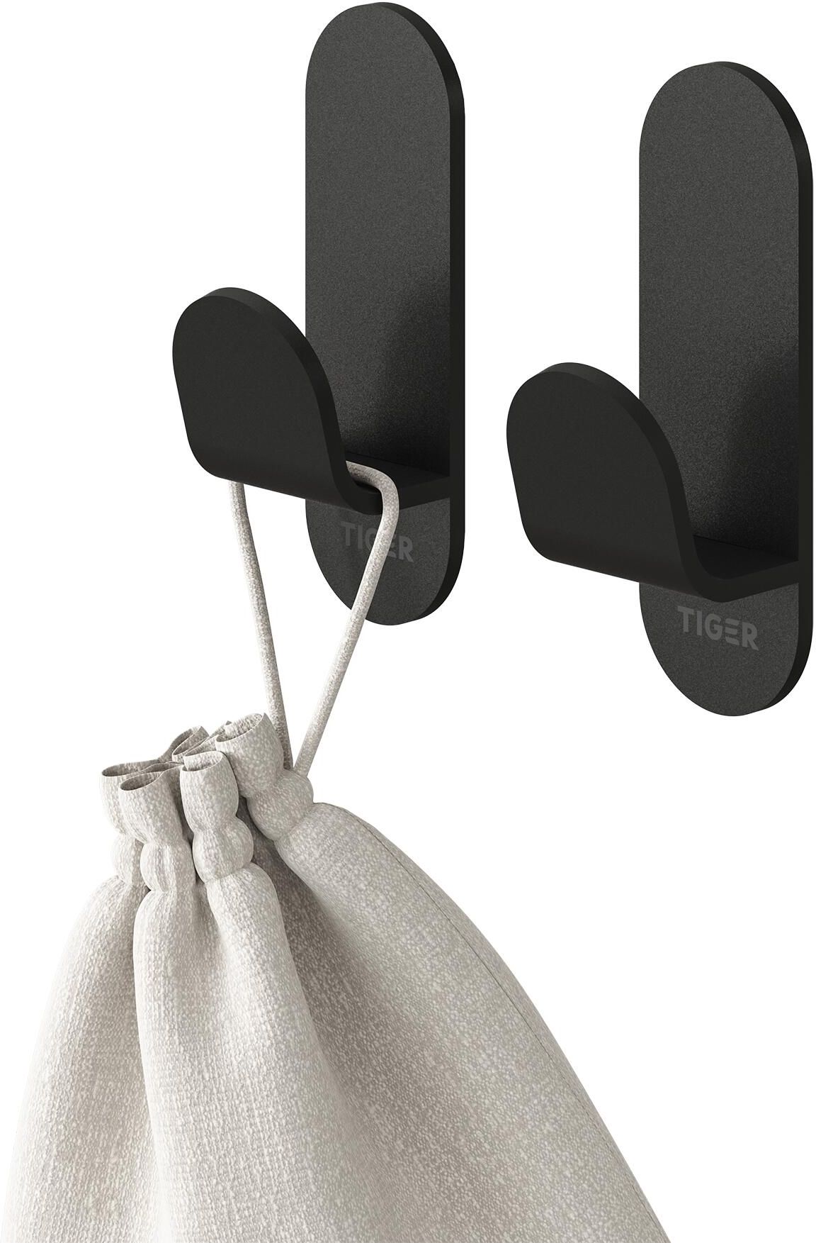 Tiger Func wieszak na ręcznik 2 szt haczyk czarny 800739