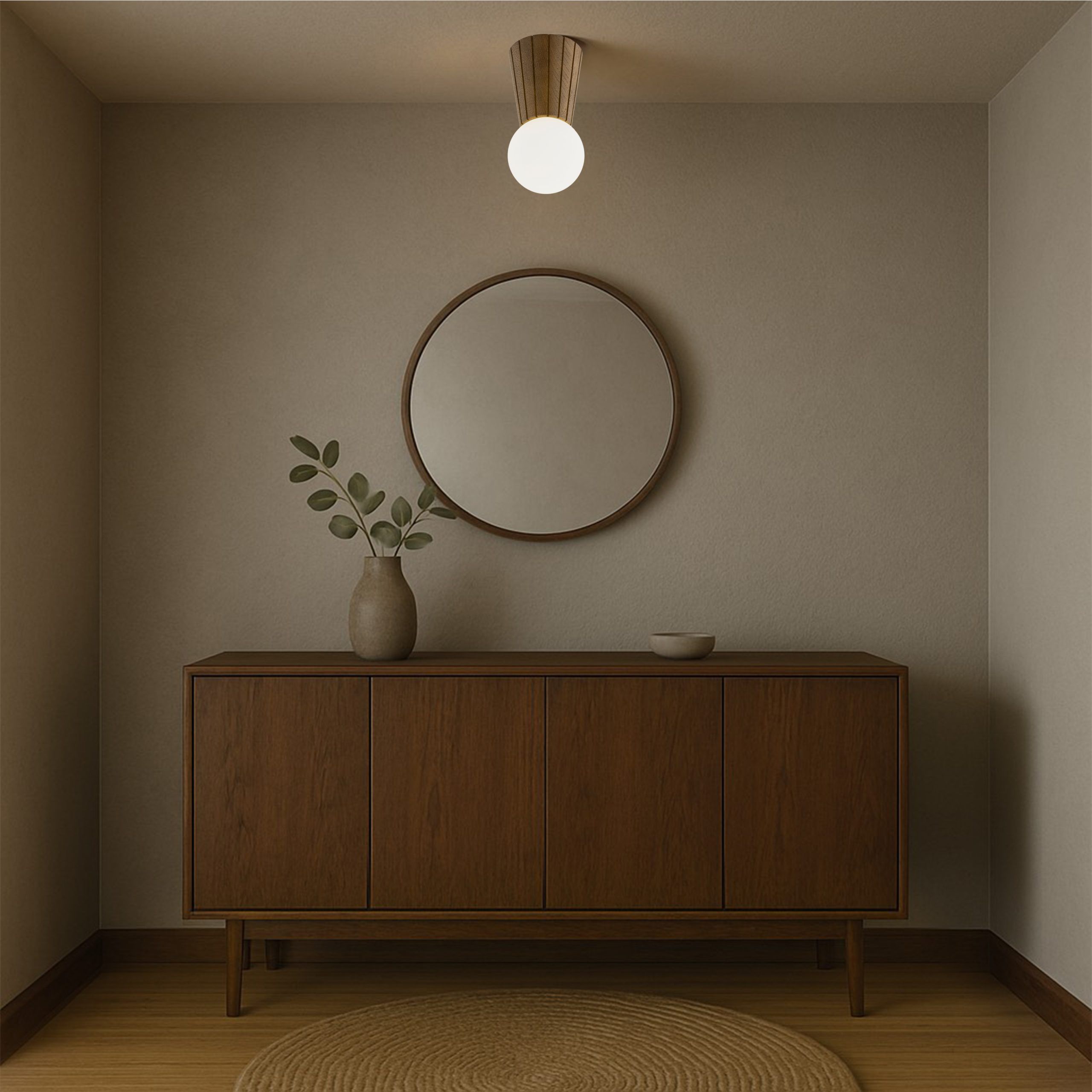 Argon Volante lampa podsufitowa 1x6 W drewno-opal 8974