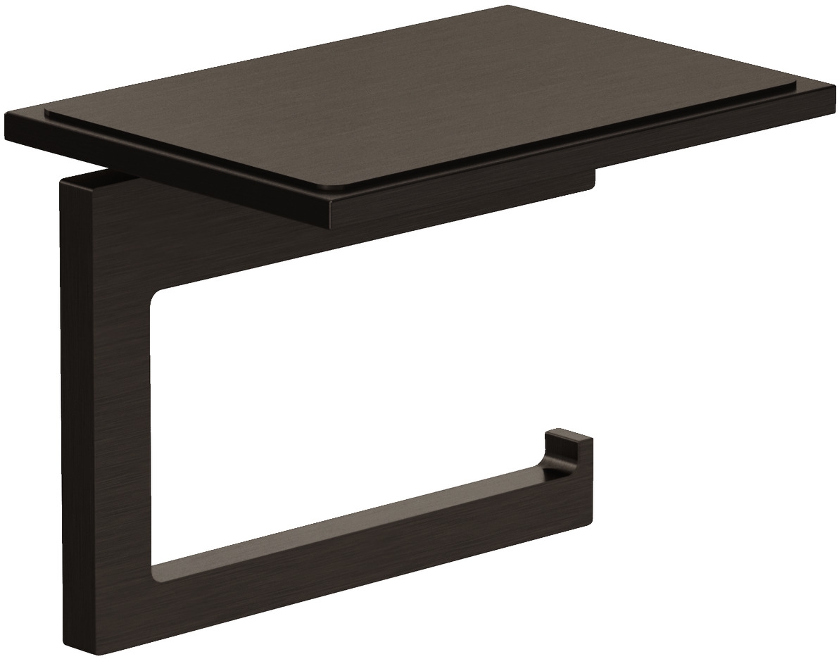 Kludi Vela C uchwyt na papier toaletowy czarny szczotkowany 31971N2