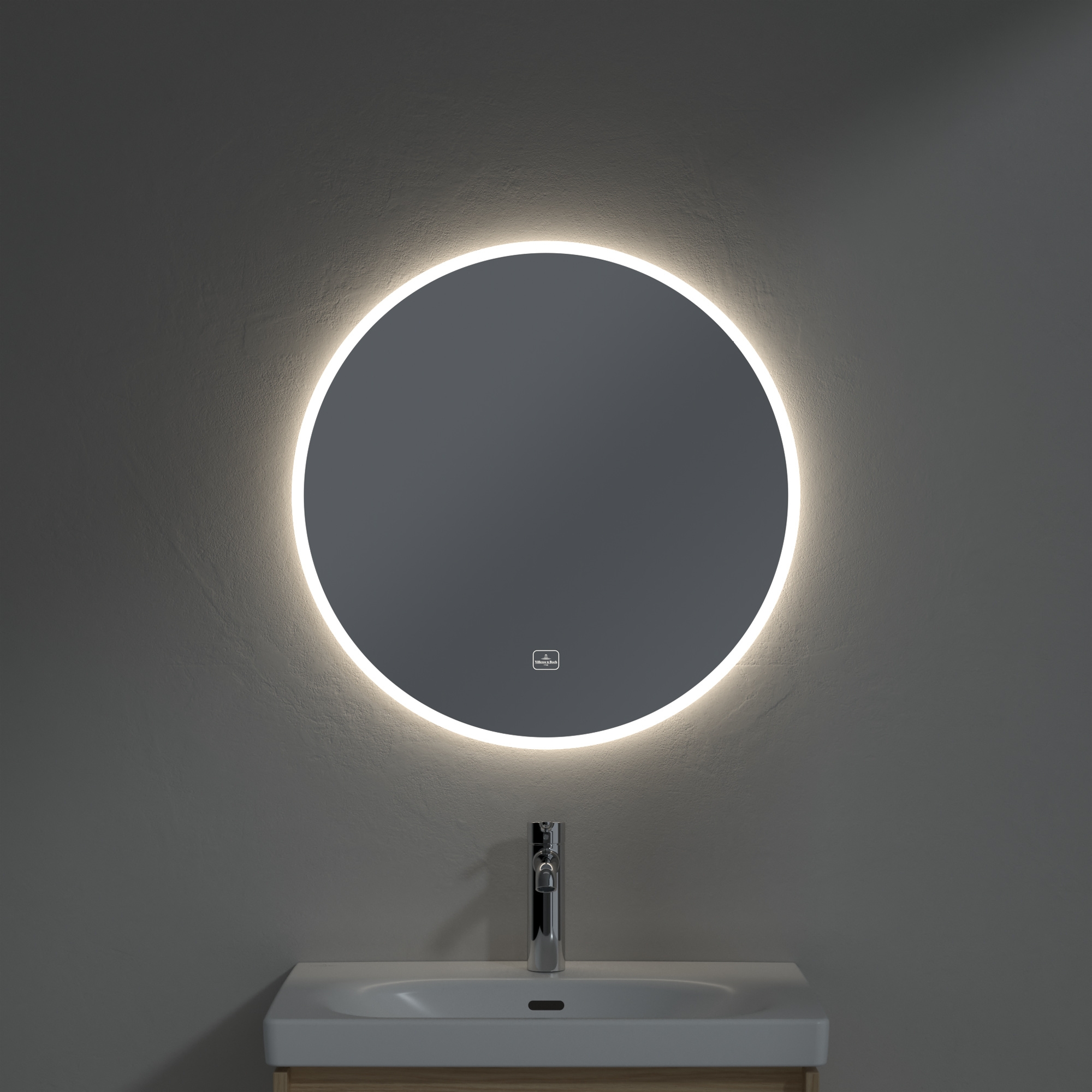 Villeroy & Boch More to See Lite+ lustro 65x65 cm okrągłe z oświetleniem A4846500