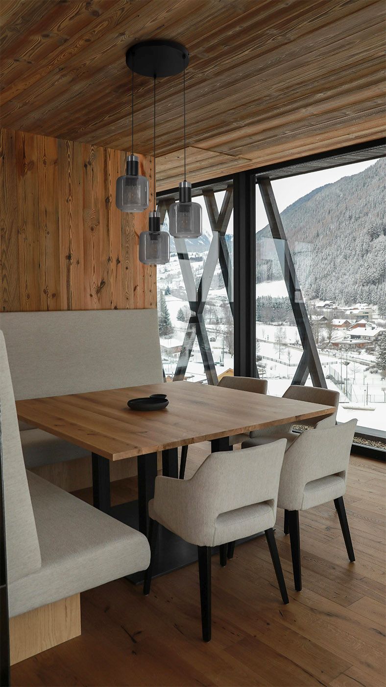 Kaja Denis lampa wisząca 3x15 W czarna-grafitowa K-5262