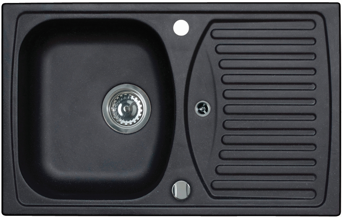 Alveus Record 30 zlewozmywak 78x48 cm Granital czarny 1115191