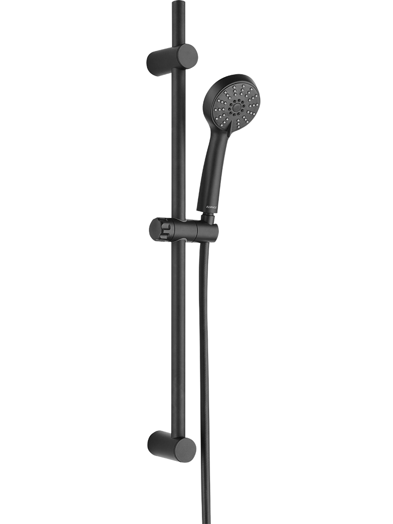 Kuchinox Cento zestaw prysznicowy z drążkiem czarny NKC71A1