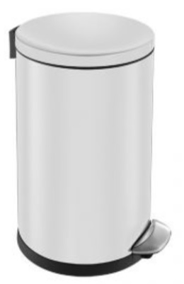 Merida Top Silent Luna kosz na śmieci 12 l pedałowy metalowy biały KIB420