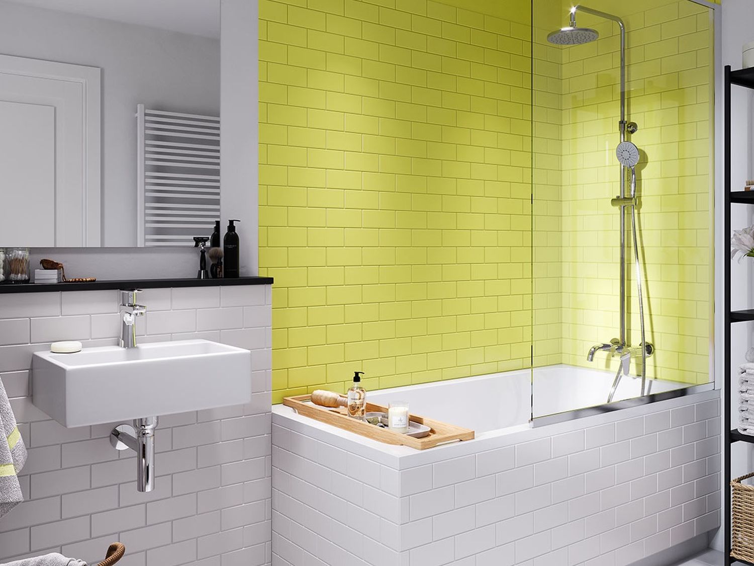 Ferro Alego zestaw wannowo-prysznicowy ścienny chrom NP78-BAG13U