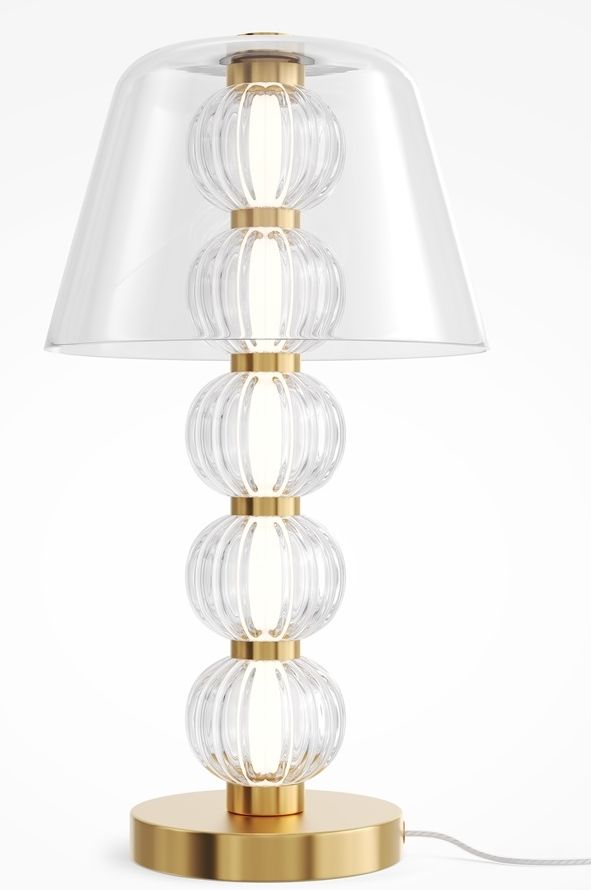 Maytoni Amulet lampa stołowa 1x10 W przezroczysta-złota MOD555TL-L8G3K