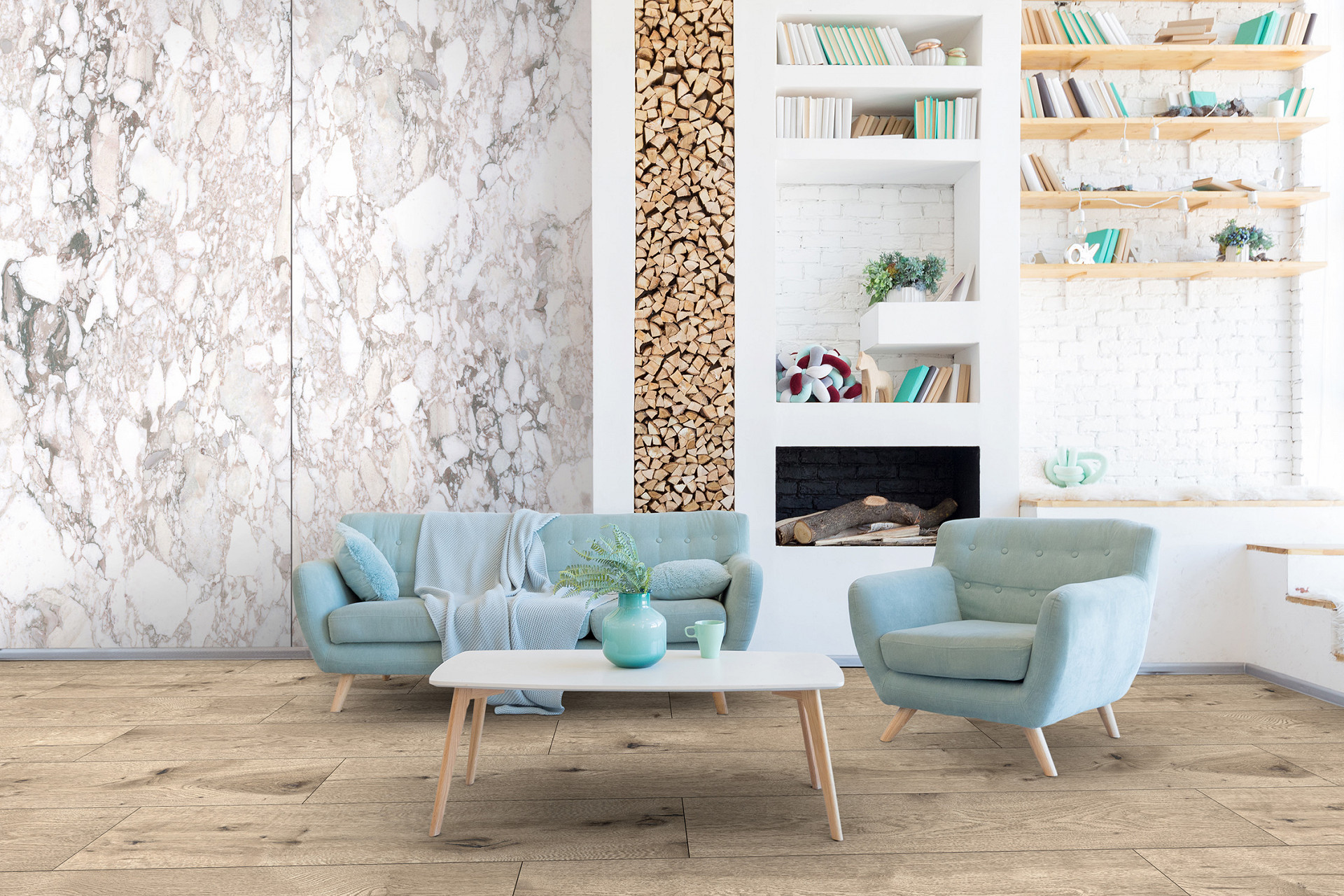 Kronostep SPC panel winylowy 128x29,5 cm drewno jasne KSW4-R132PX