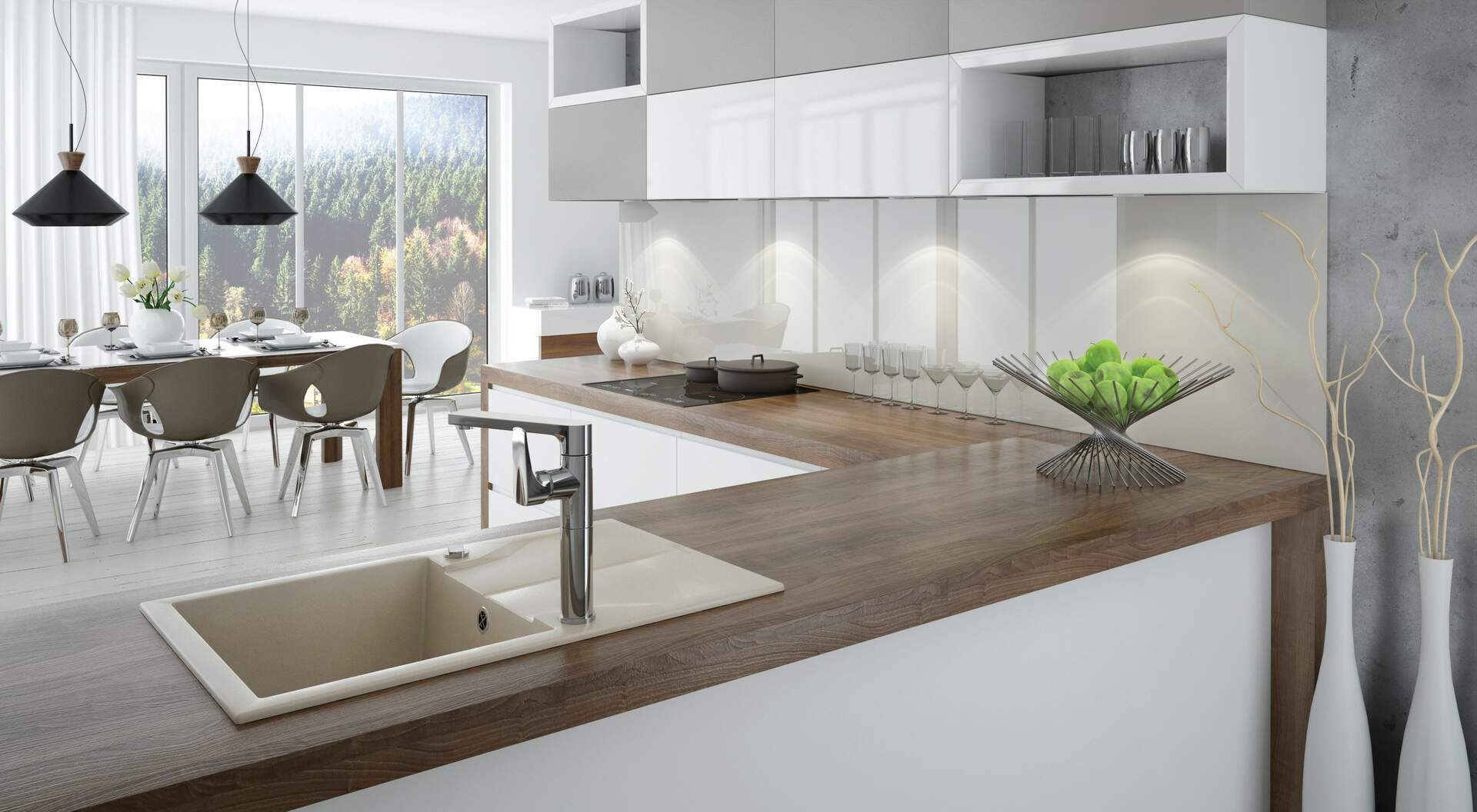 Deante Andante zlewozmywak granitowy 78x49 cm beżowy ZQN_5113