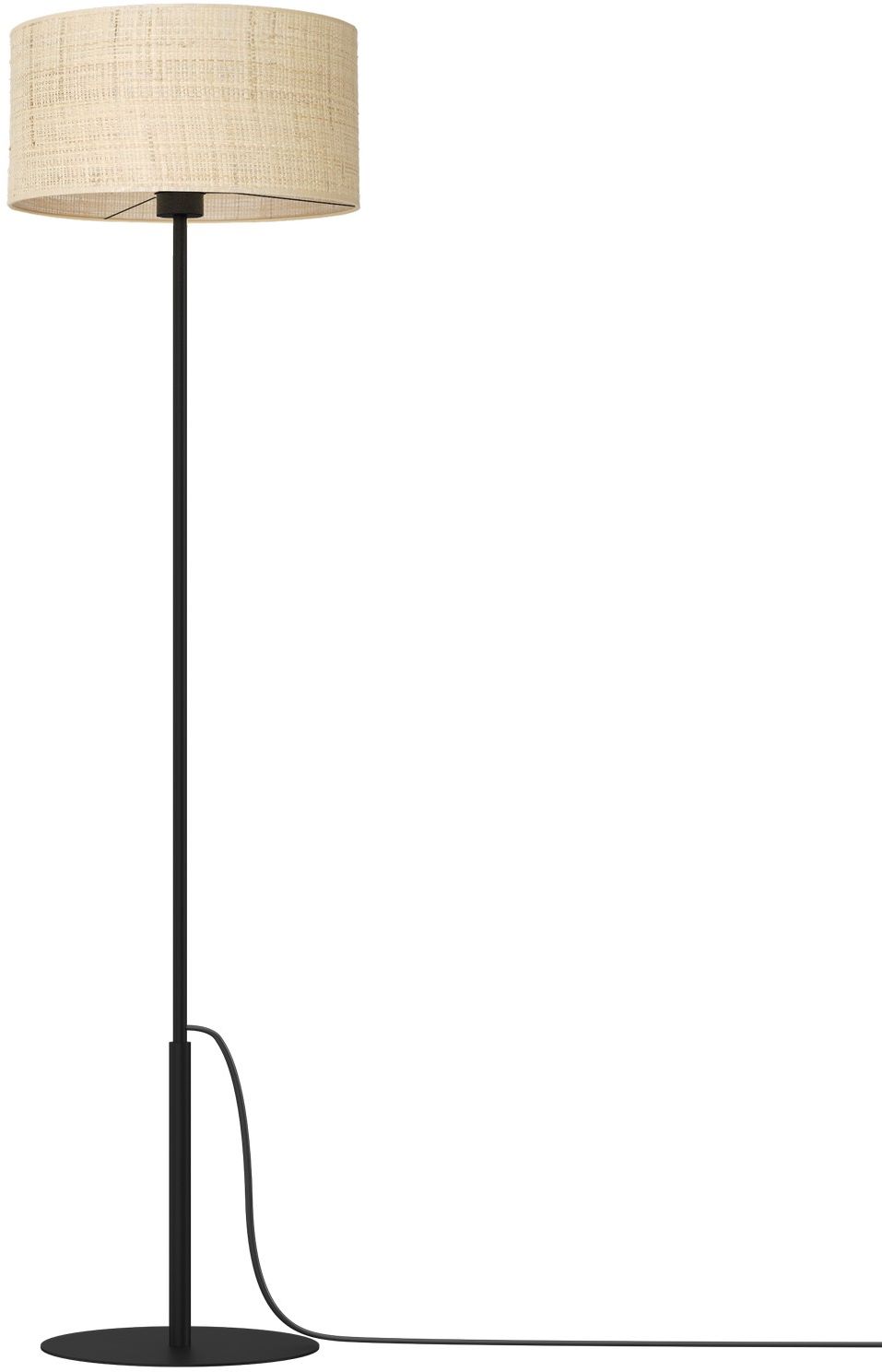 Luminex Rattan lampa stojąca 1x60W rattan/czarny 5286