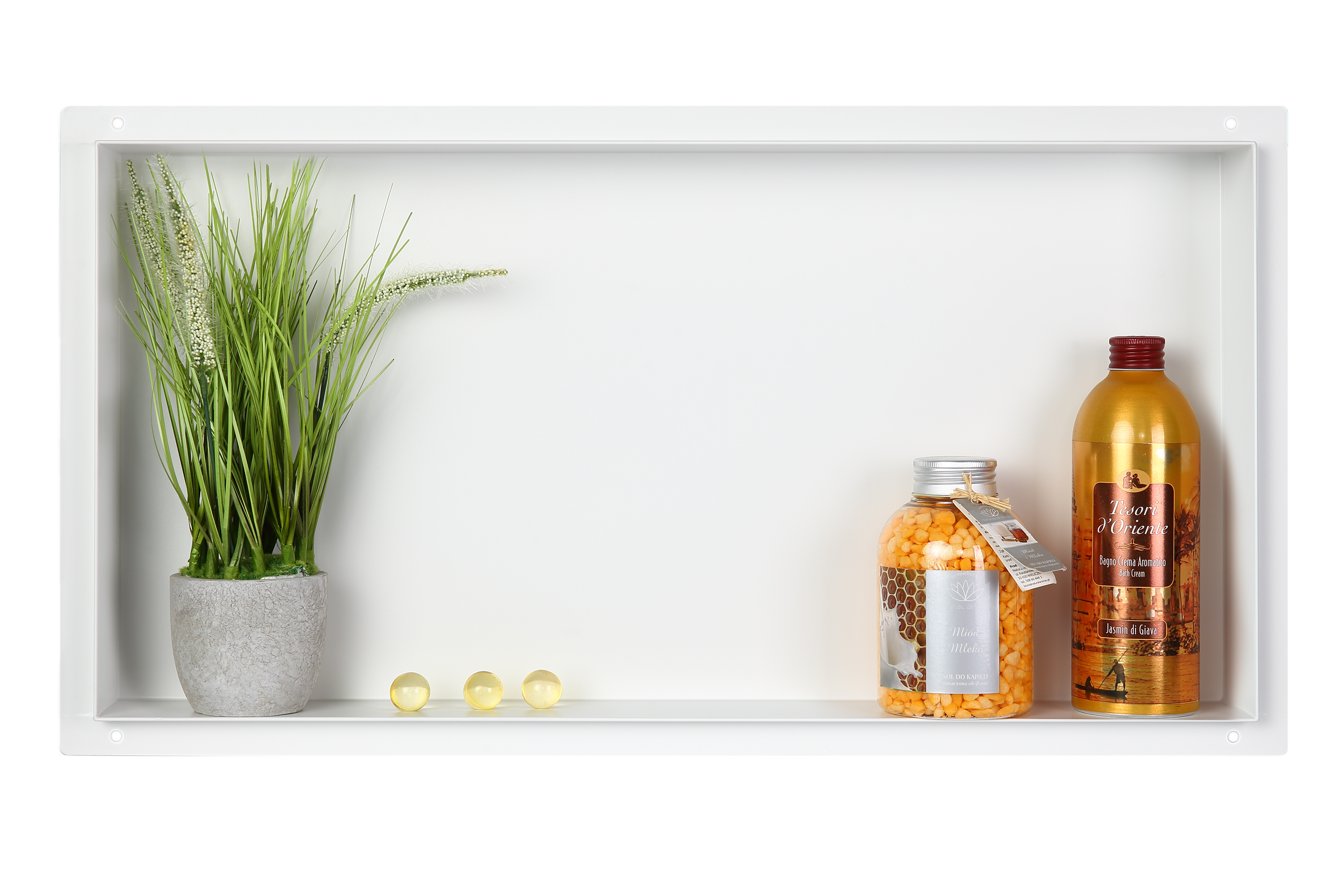 Balneo Wall-Box No Rim White półka wnękowa 30x60x7 cm biała OB-WH3-NR