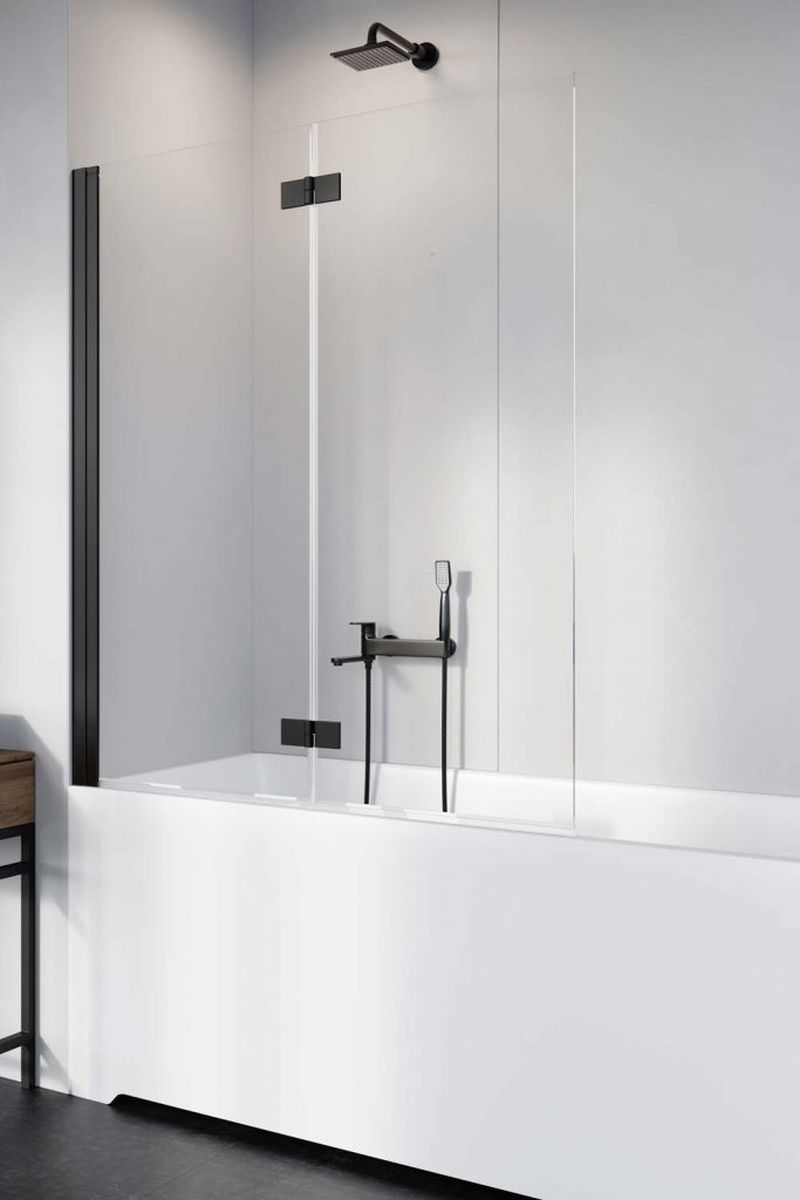 Radaway Nes Black PND I parawan nawannowy 100 cm prawy czarny mat/szkło przezroczyste 10010100-54-01R - Wysyłka w 24h