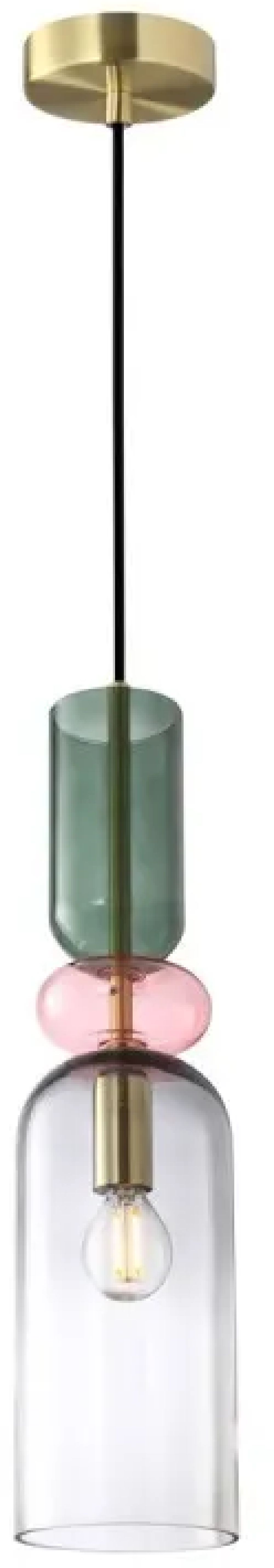 Italux Manso lampa wisząca 1x40 W złota PND-37462D-MC-GD