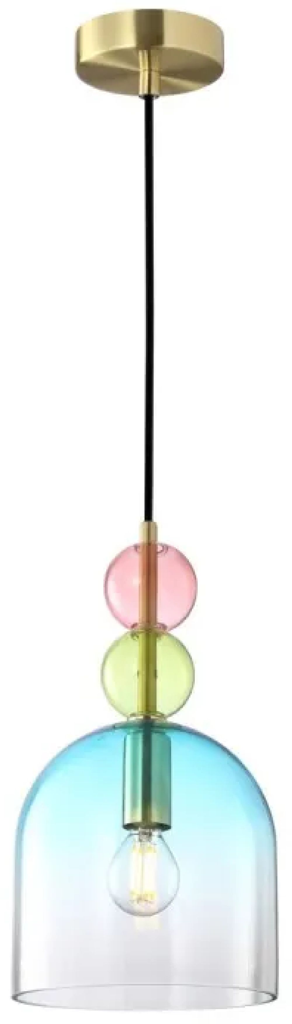 Italux Manso lampa wisząca 1x40 W złota PND-37462A-MC-GD