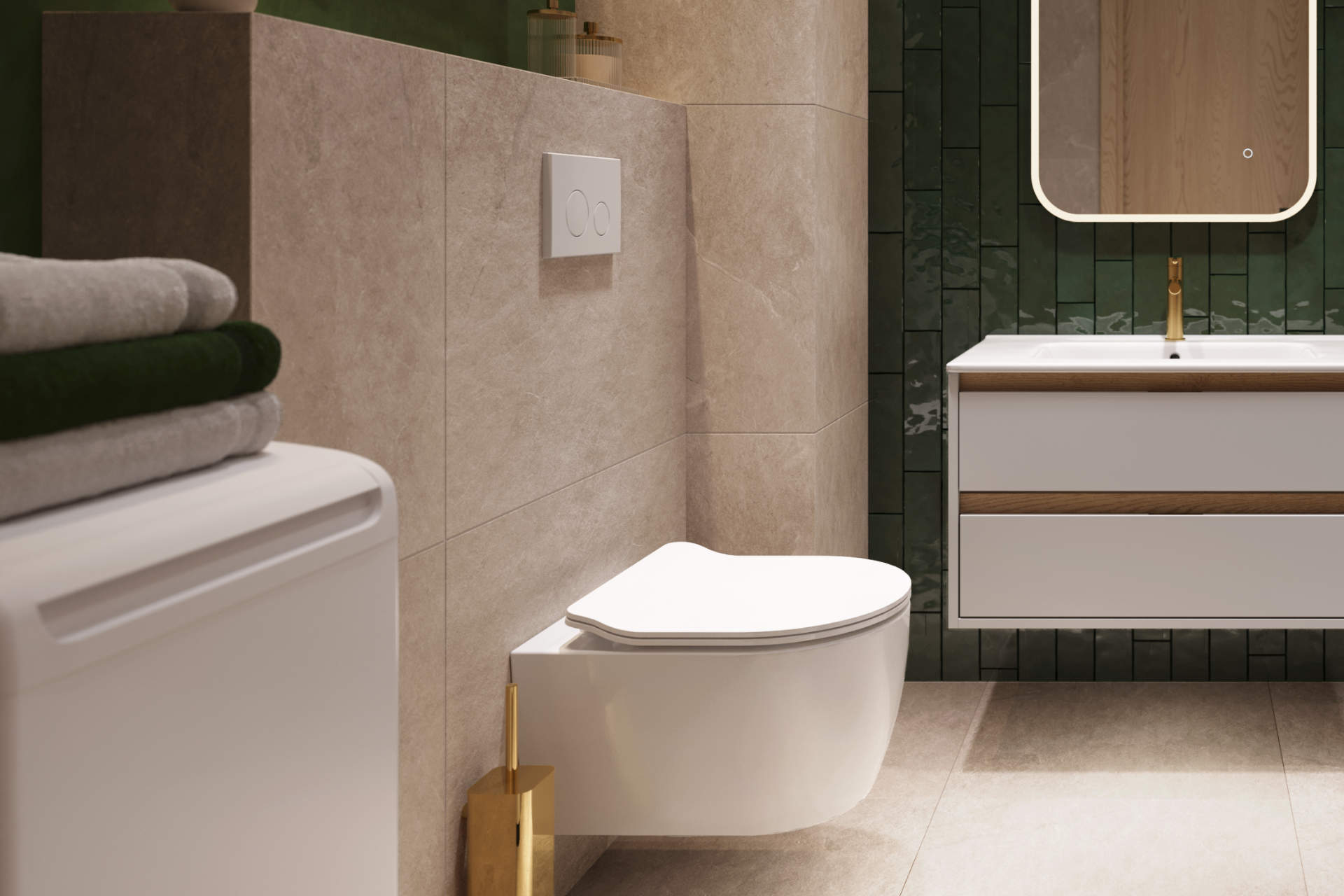 Excellent Nest przycisk spłukujący do WC biały INEX.NE220.150.WH