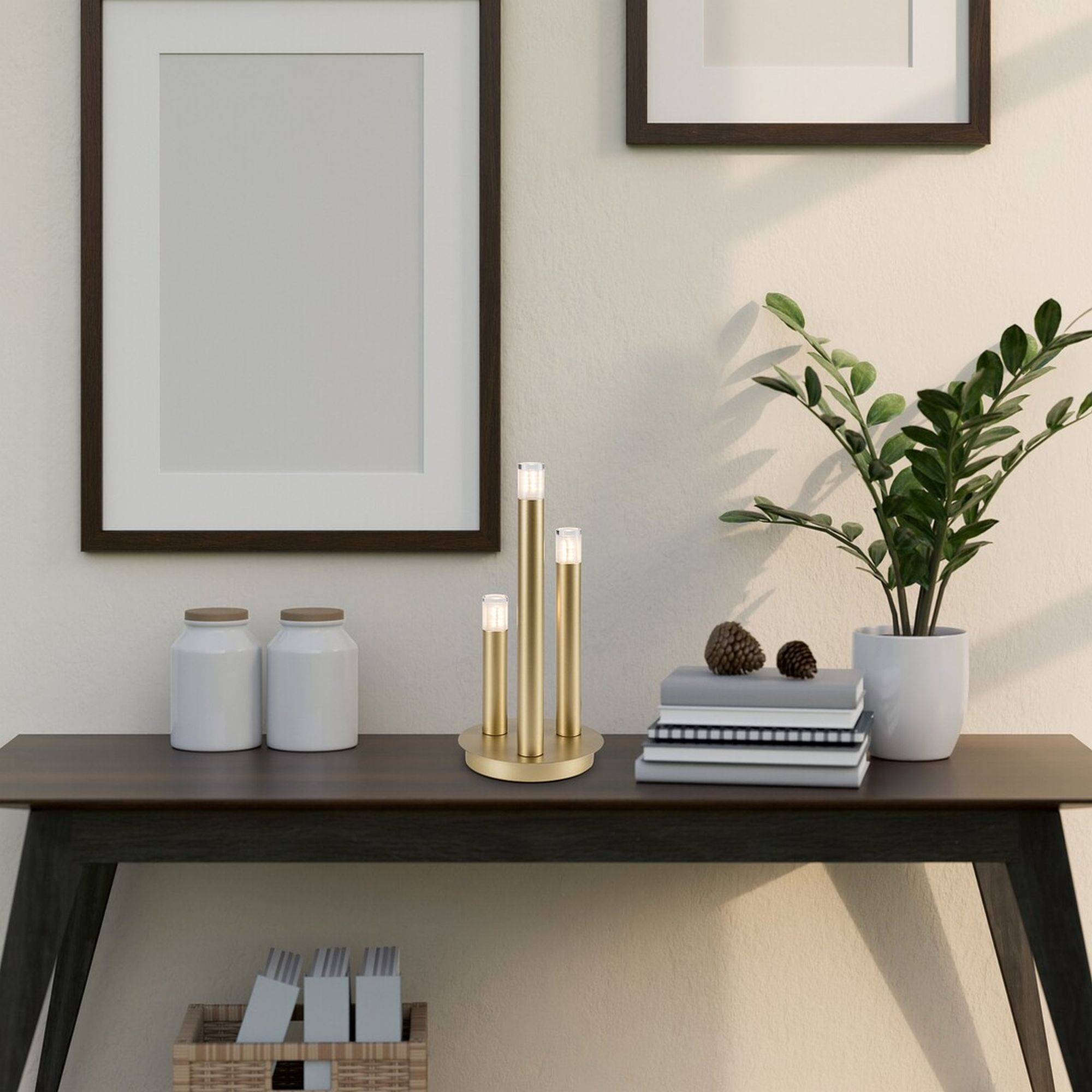 Rabalux Ramira lampa stołowa 3x5 W przezroczysta-złota 74366