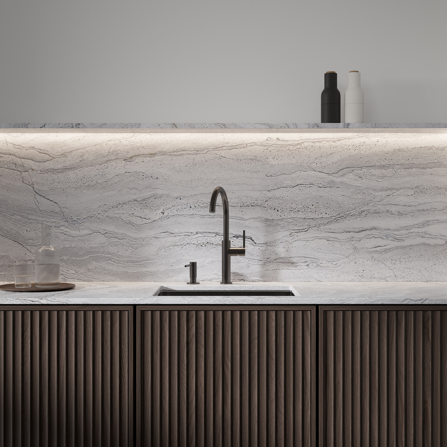 Omnires Modern Project dozownik do mydła 500 ml szary MP60723GR