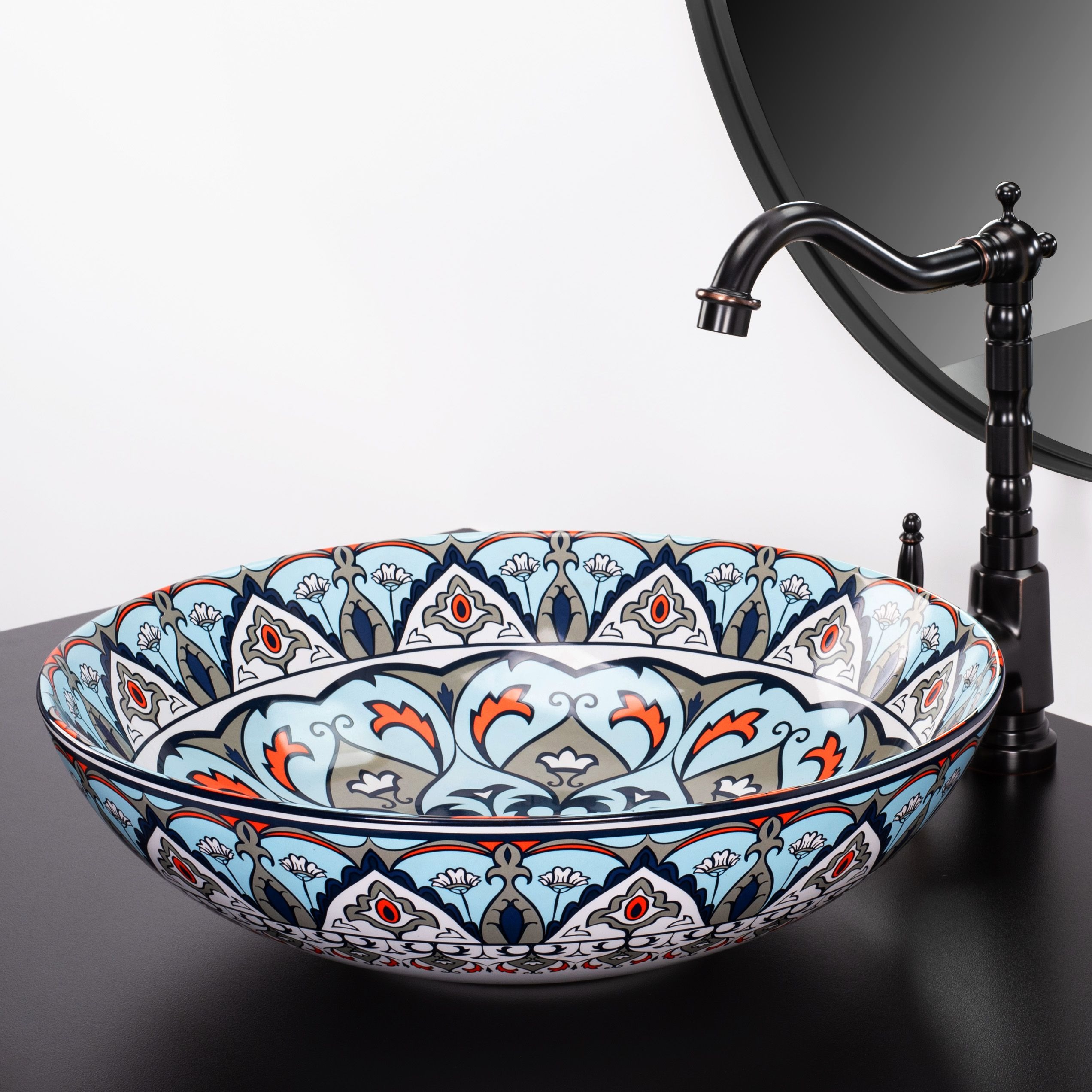 Rea Mexico umywalka 40x40 cm okrągła nablatowa REA-U6030