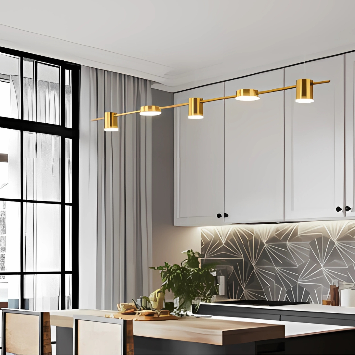 Abigali Glichio lampa wisząca 5x35 W złota LLGLI-Z