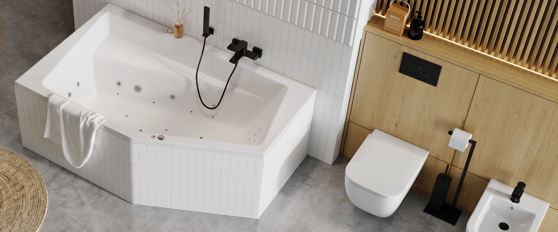 Excellent Ringo przycisk spłukujący do WC czarny mat INEX.RI230.150.BL