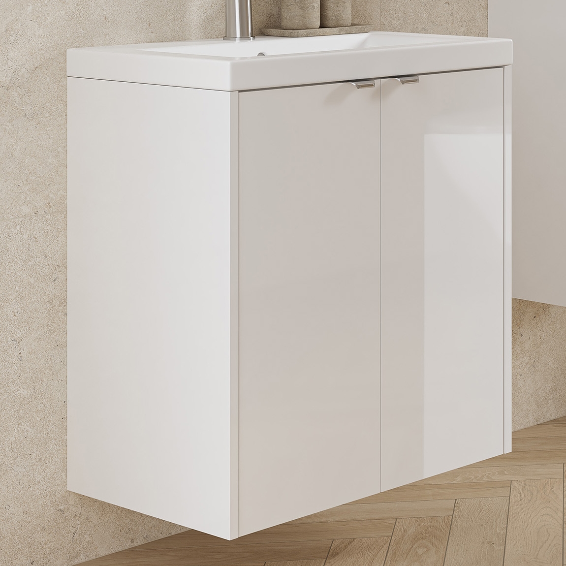 Cersanit Ovida szafka 59,4x45x70 cm podumywalkowa wisząca biała S1058-002