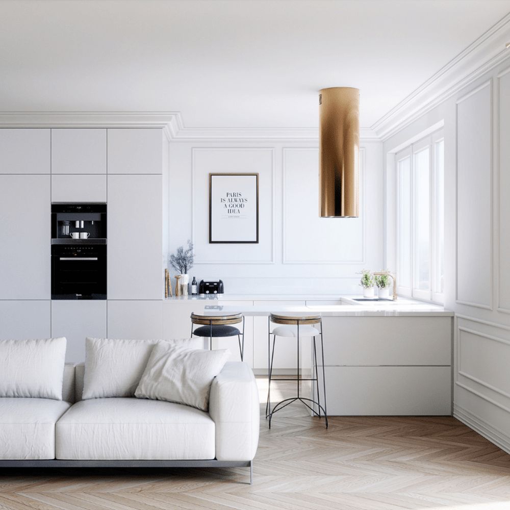 Lanilia Wereniso okap kuchenny 39 cm wyspowy złoty WERENISO_ISOLA_39.1_CARMEL_GOL