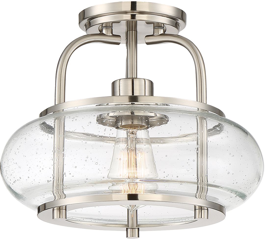 Elstead Lighting Trilogy lampa podsufitowa 1x60 W szczotkowany nikiel QZ-TRILOGY-SFS-BN
